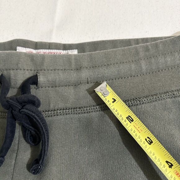 True Religion Sweatpants Women Medium Green Pull On Pockets Drawstring Logo - Picture 5 of 11
